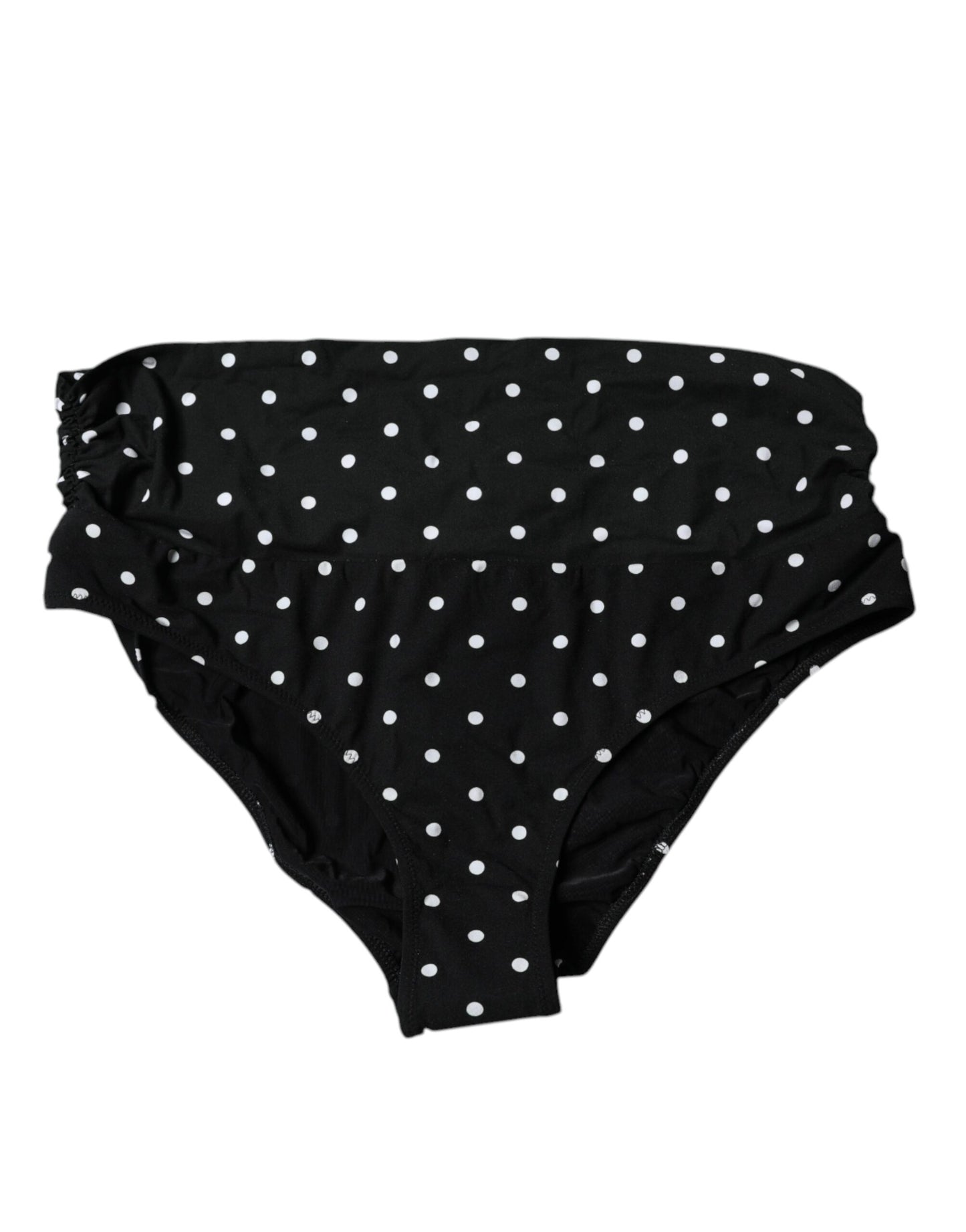 Dolce & Gabbana Black Polka Dot Swimsuit Bikini Bottom