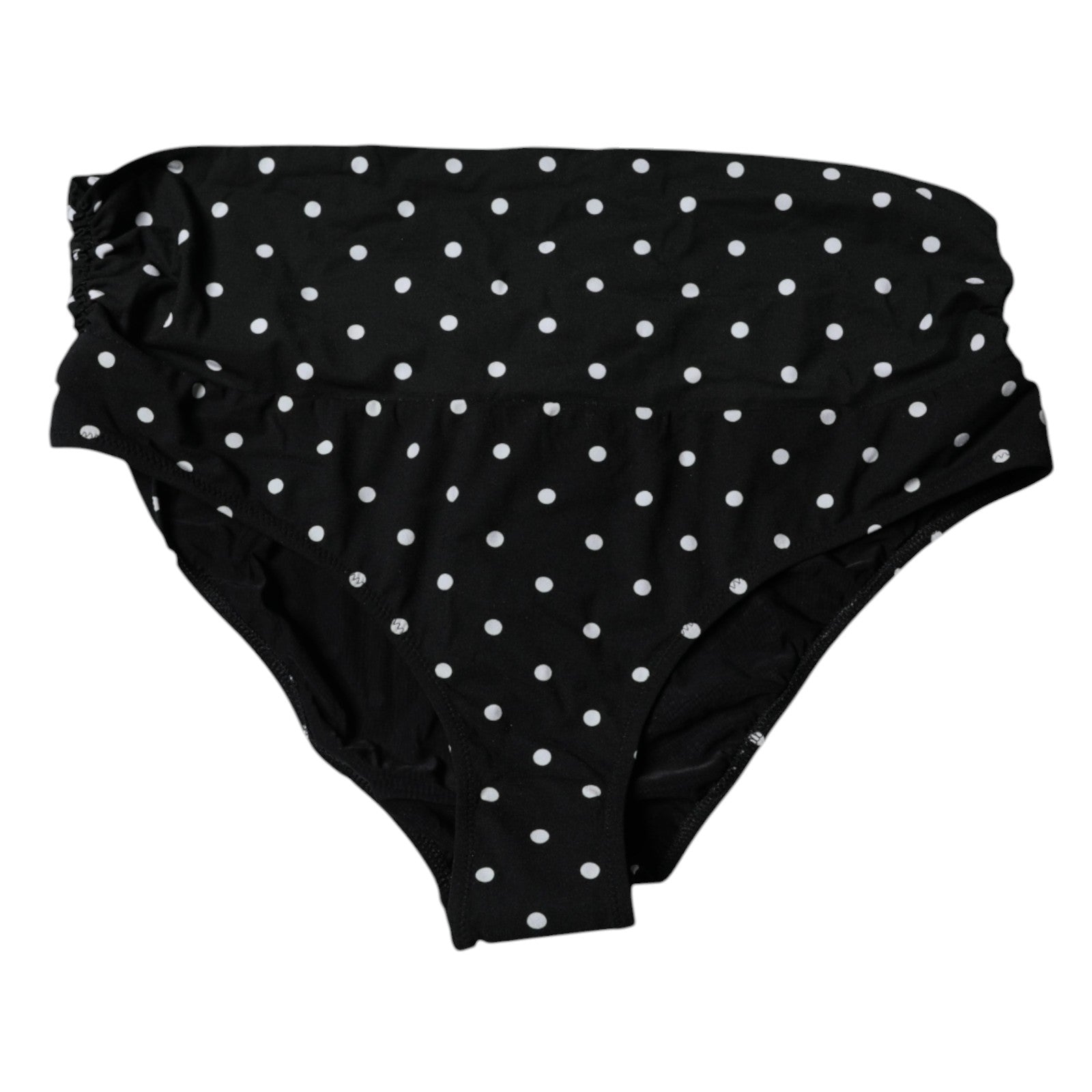 Dolce & Gabbana Black Polka Dot Swimsuit Bikini Bottom