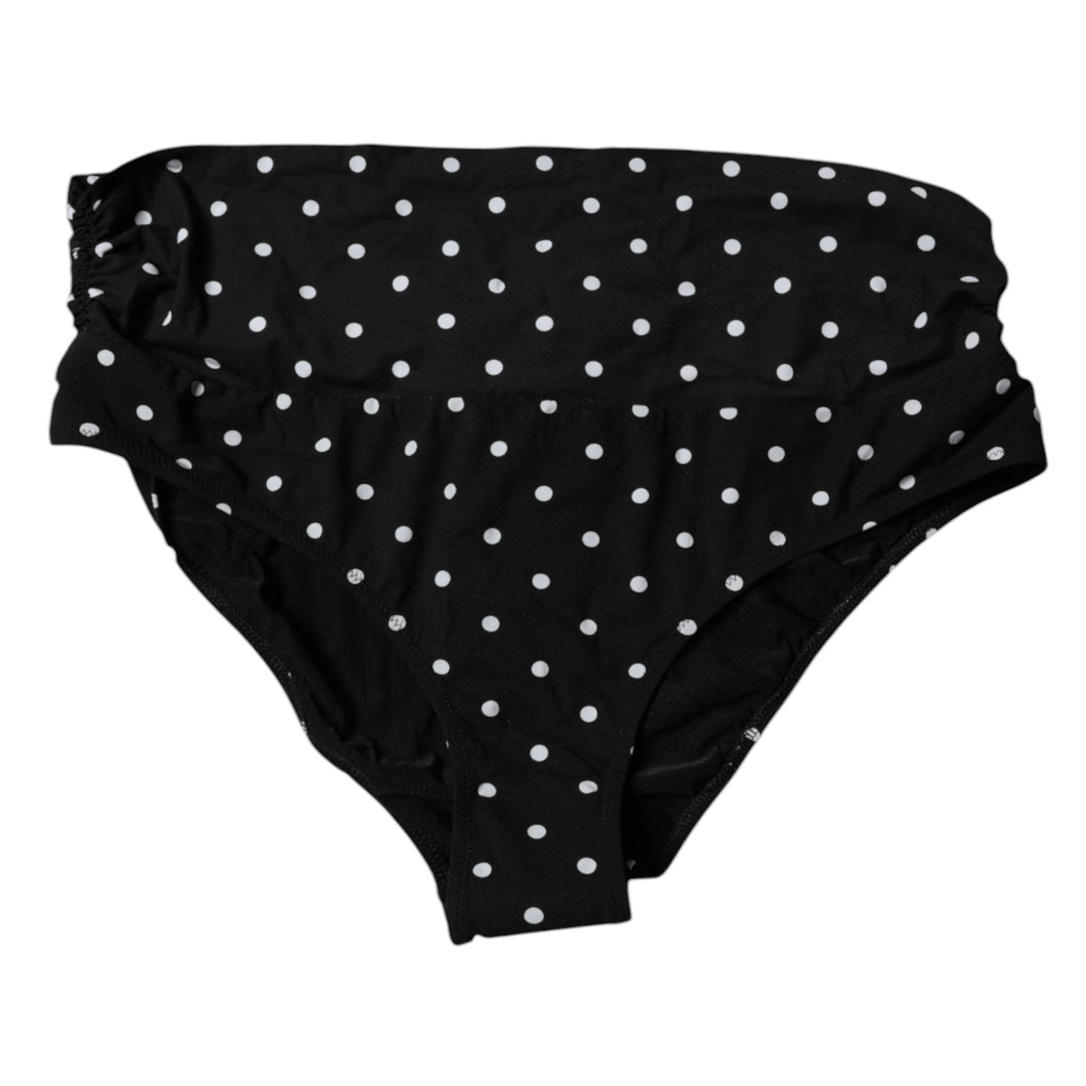 Dolce & Gabbana Black Polka Dot Swimsuit Bikini Bottom