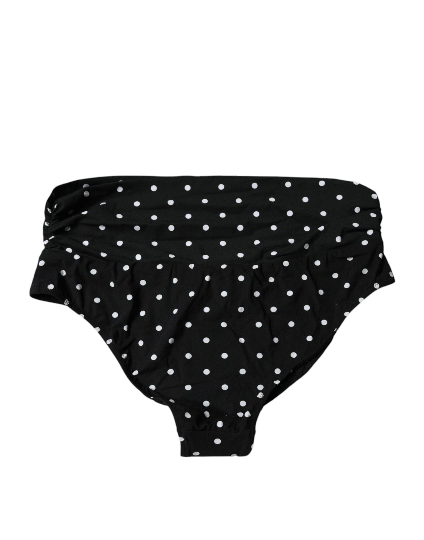 Dolce & Gabbana Black Polka Dot Swimsuit Bikini Bottom
