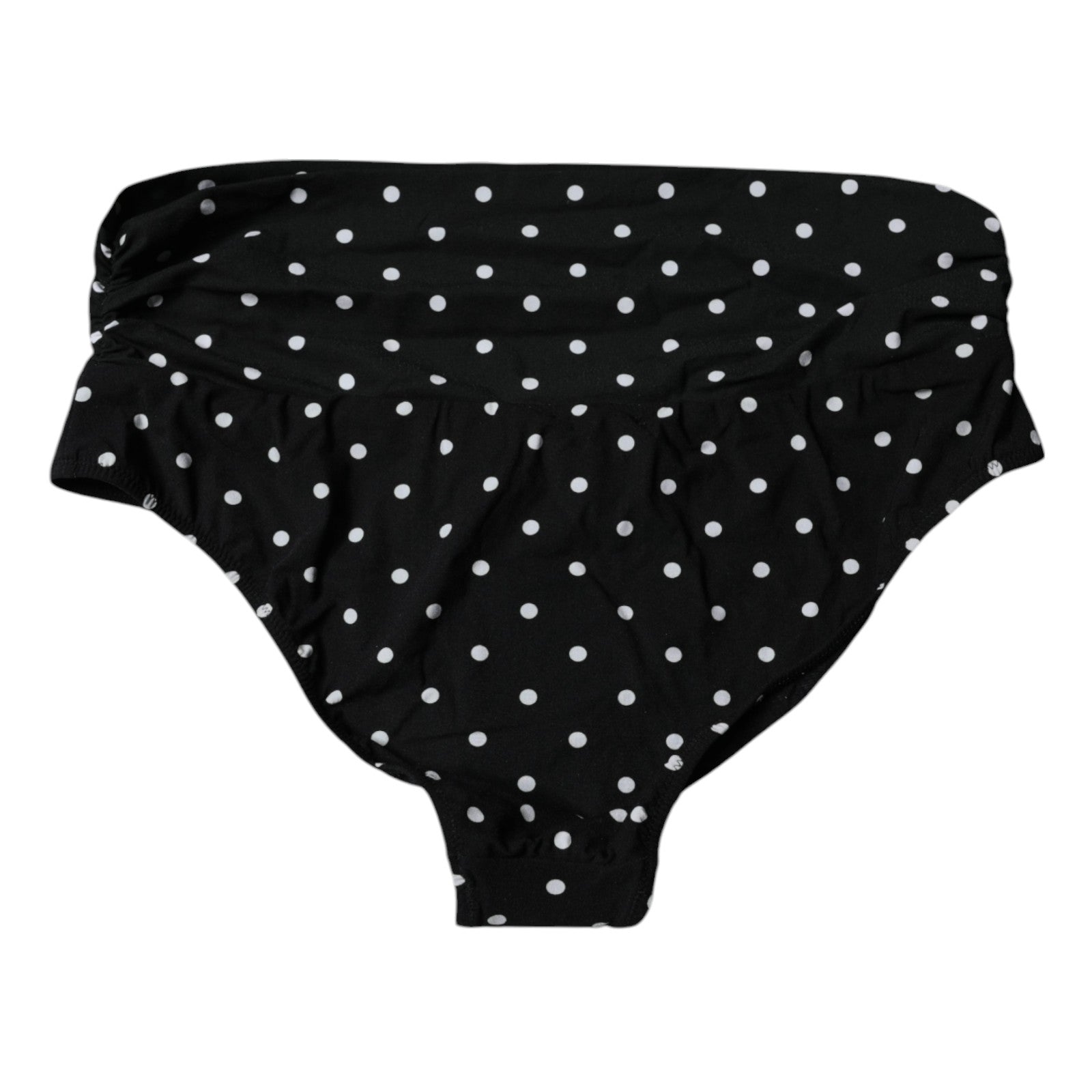 Dolce & Gabbana Black Polka Dot Swimsuit Bikini Bottom