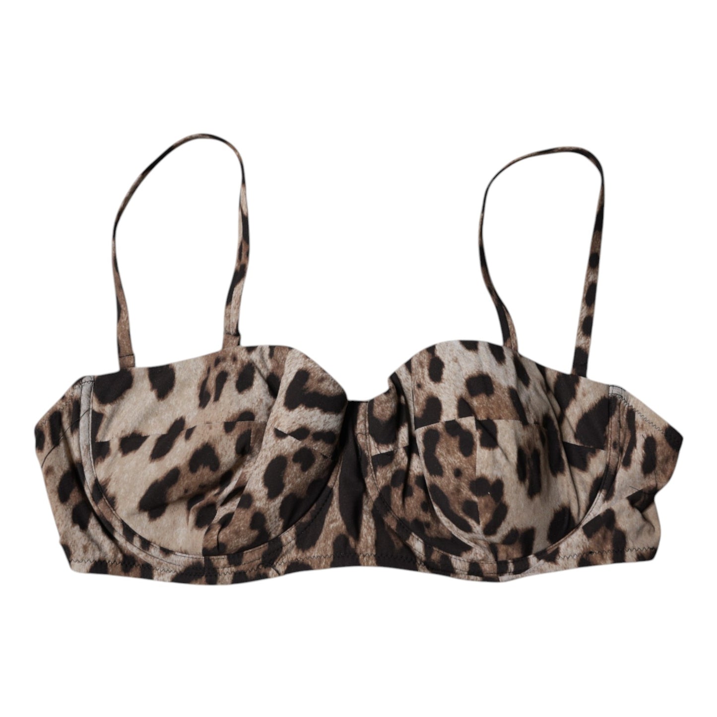 Dolce & Gabbana Brown Leopard Balcony Bra