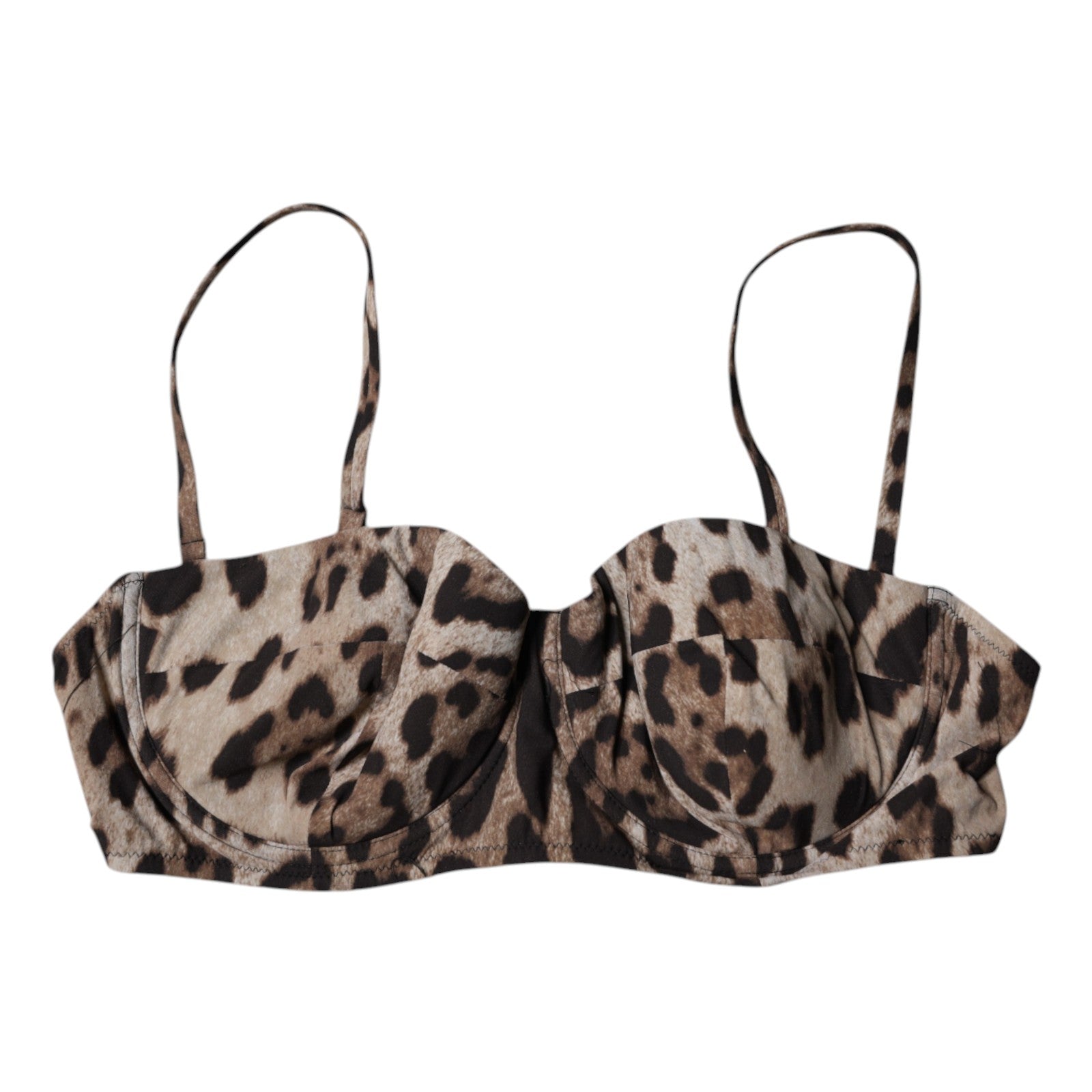 Dolce & Gabbana Brown Leopard Balcony Bra