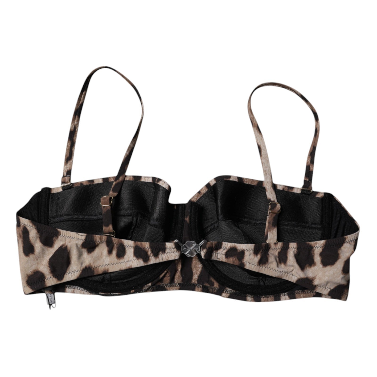 Dolce & Gabbana Brown Leopard Balcony Bra