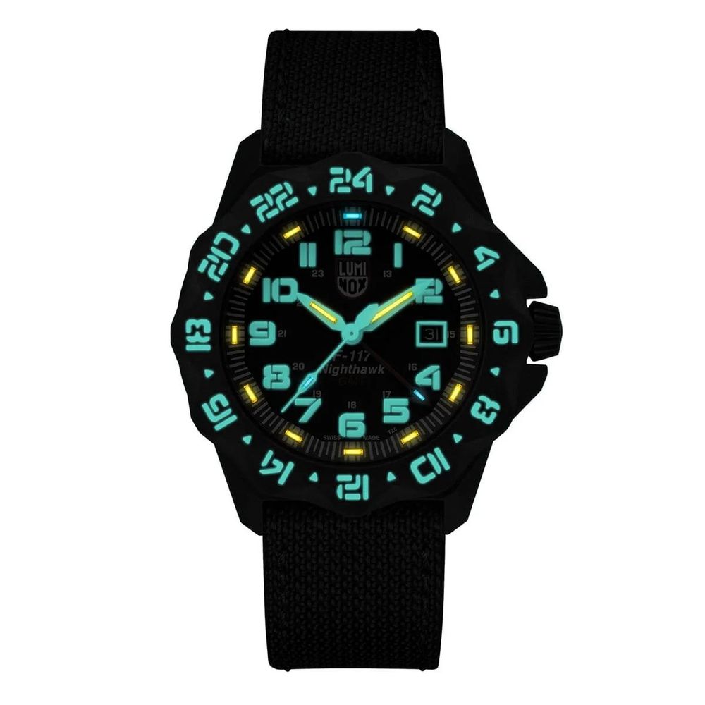 Luminox Nighthawk Black Fabric Tactical Watch