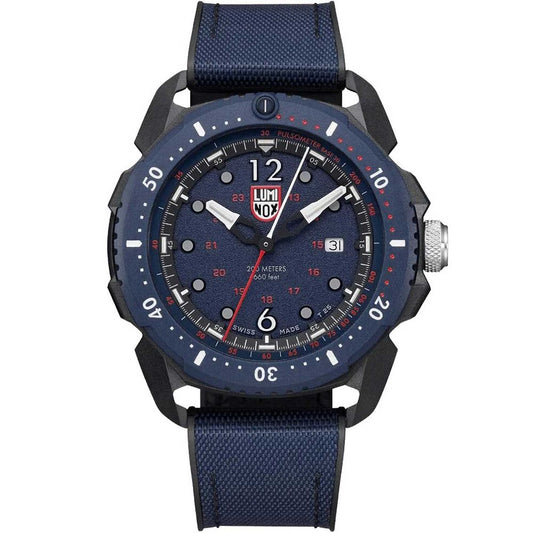 Luminox Blue Rubber Tactical Dive Watch with Carbon Case