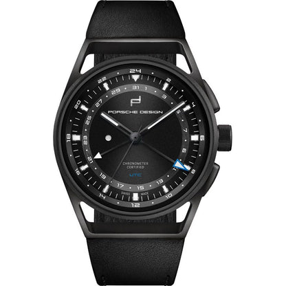 Porsche Design 1919 Globetimer UTC Watch – Black Leather & Titanium
