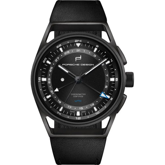 Porsche Design 1919 Globetimer UTC Watch – Black Leather & Titanium