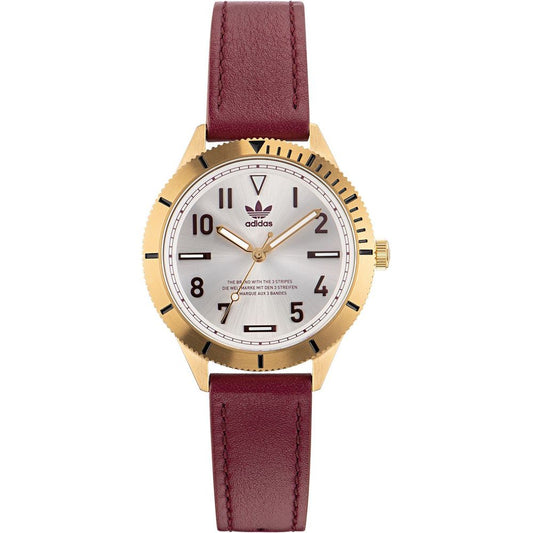Adidas Red Leather Quartz Analog Watch - Adidas Edition