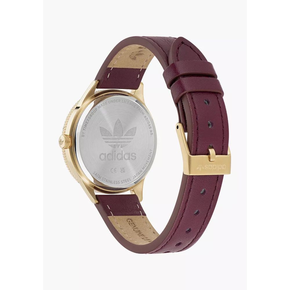 Adidas Red Leather Quartz Analog Watch - Adidas Edition