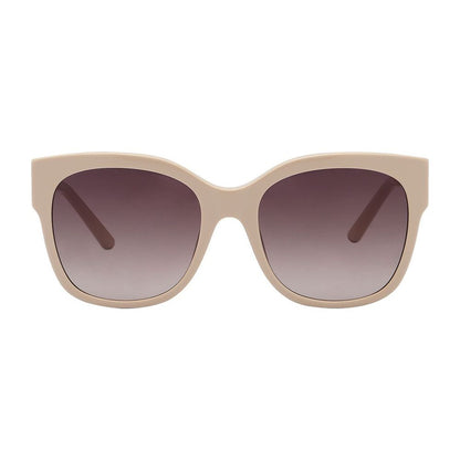 Escada Women’s Sunglasses – Beige Metal Frame with Red Gradient Lenses, 55mm