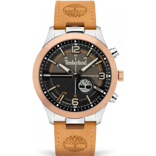 Timberland Brown Leather Watch - Quartz - Grey Dial
