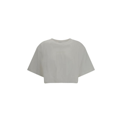 PINKO White Cropped T-Shirt
