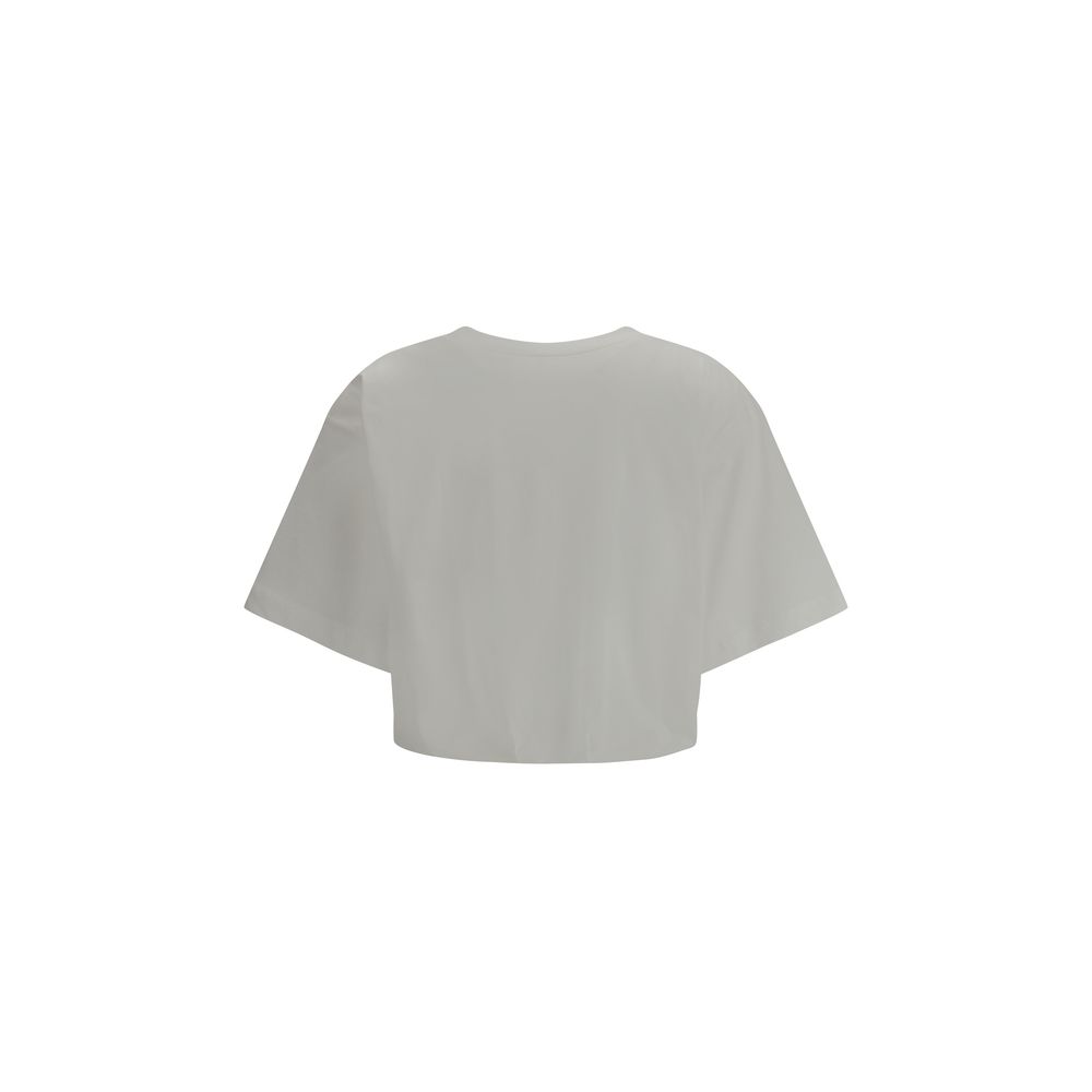PINKO White Cropped T-Shirt