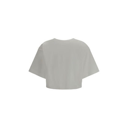 PINKO White Cropped T-Shirt