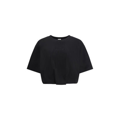 PINKO Black Cropped T-Shirt