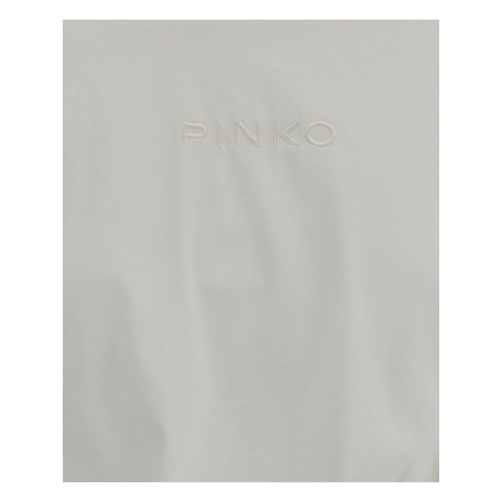 PINKO White Cropped T-Shirt