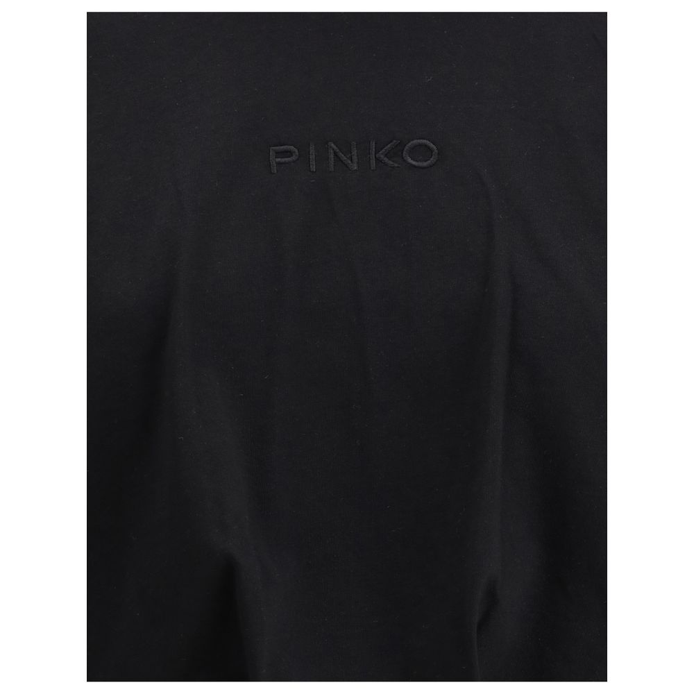 PINKO Black Cropped T-Shirt