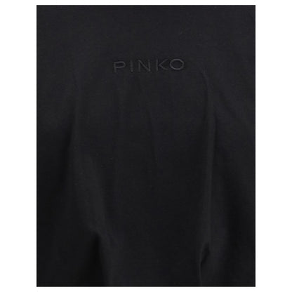 PINKO Black Cropped T-Shirt