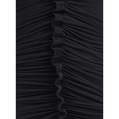 Alexander Wang Black Ruches Mini Dress