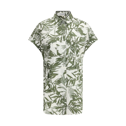 Brunello Cucinelli Leaf Print Long Shirt