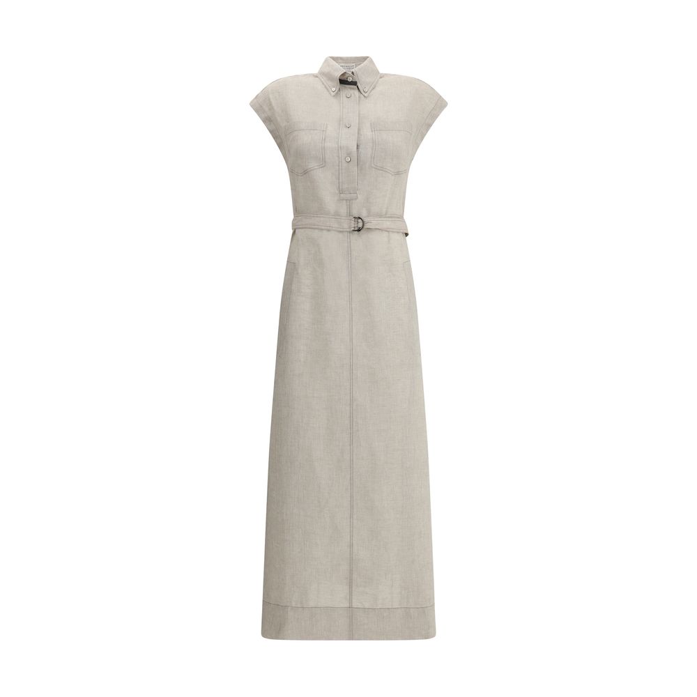Brunello Cucinelli Maxi Linen Dress