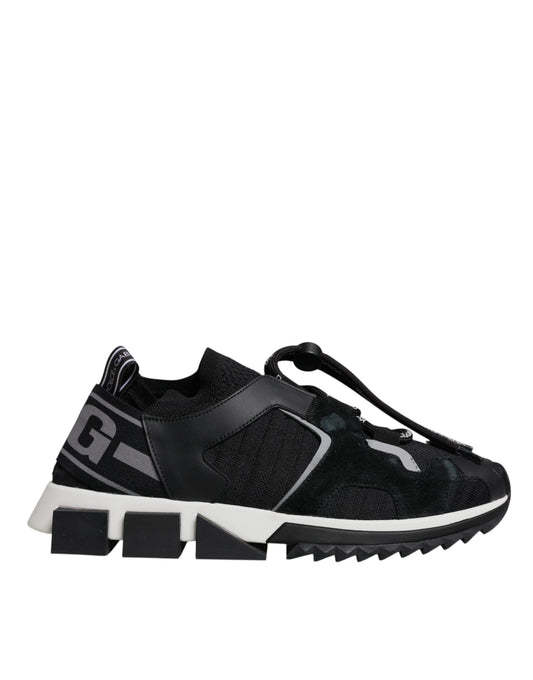 Dolce & Gabbana Women's Black Mesh Sorrento Trekking Sneakers