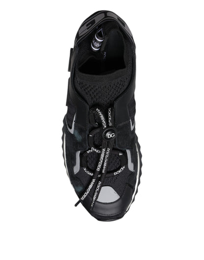 Dolce & Gabbana Black Mesh Sorrento Trekking Sneakers for Women