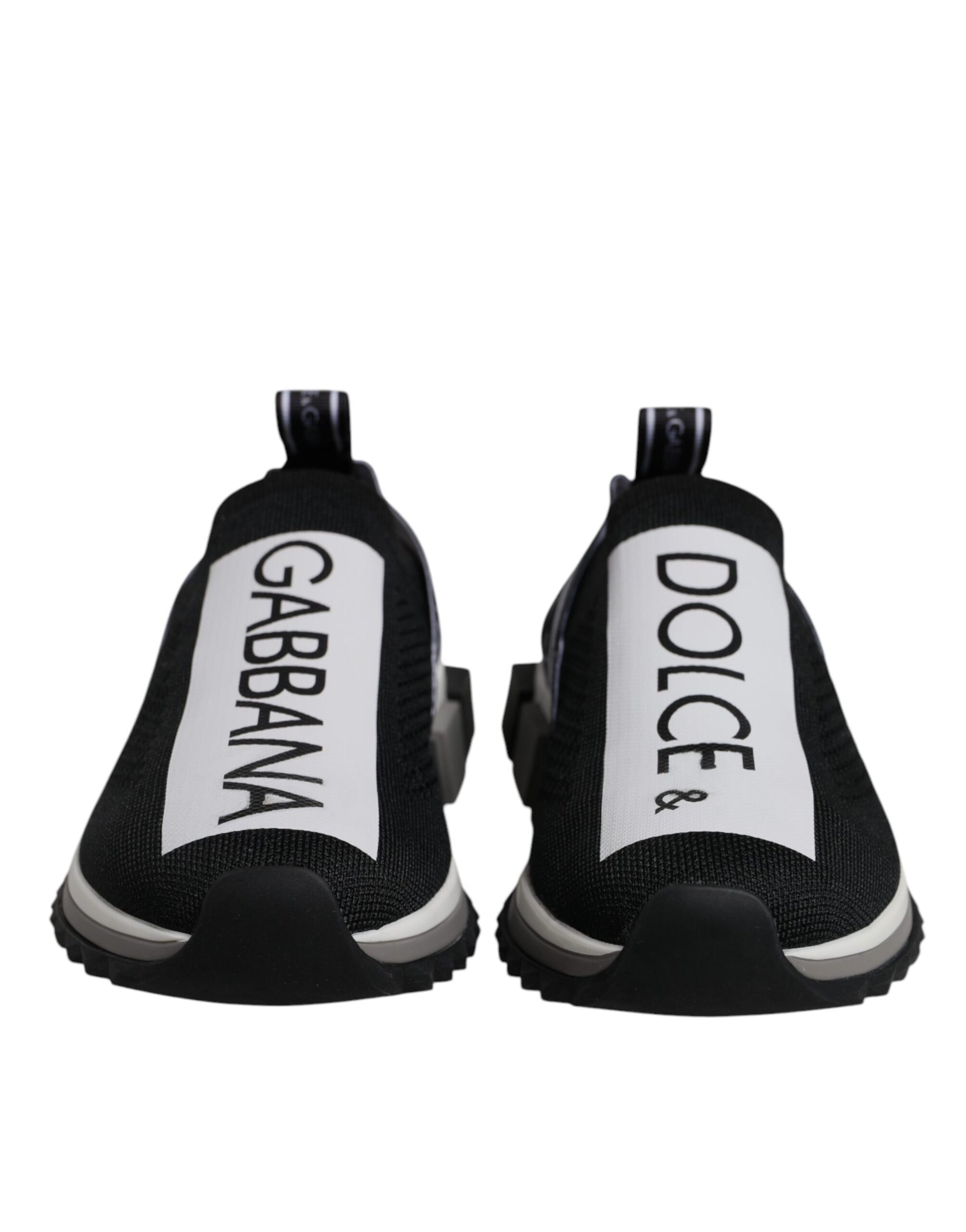 Dolce & Gabbana Black & White Slip On Sorrento Sneakers for Women