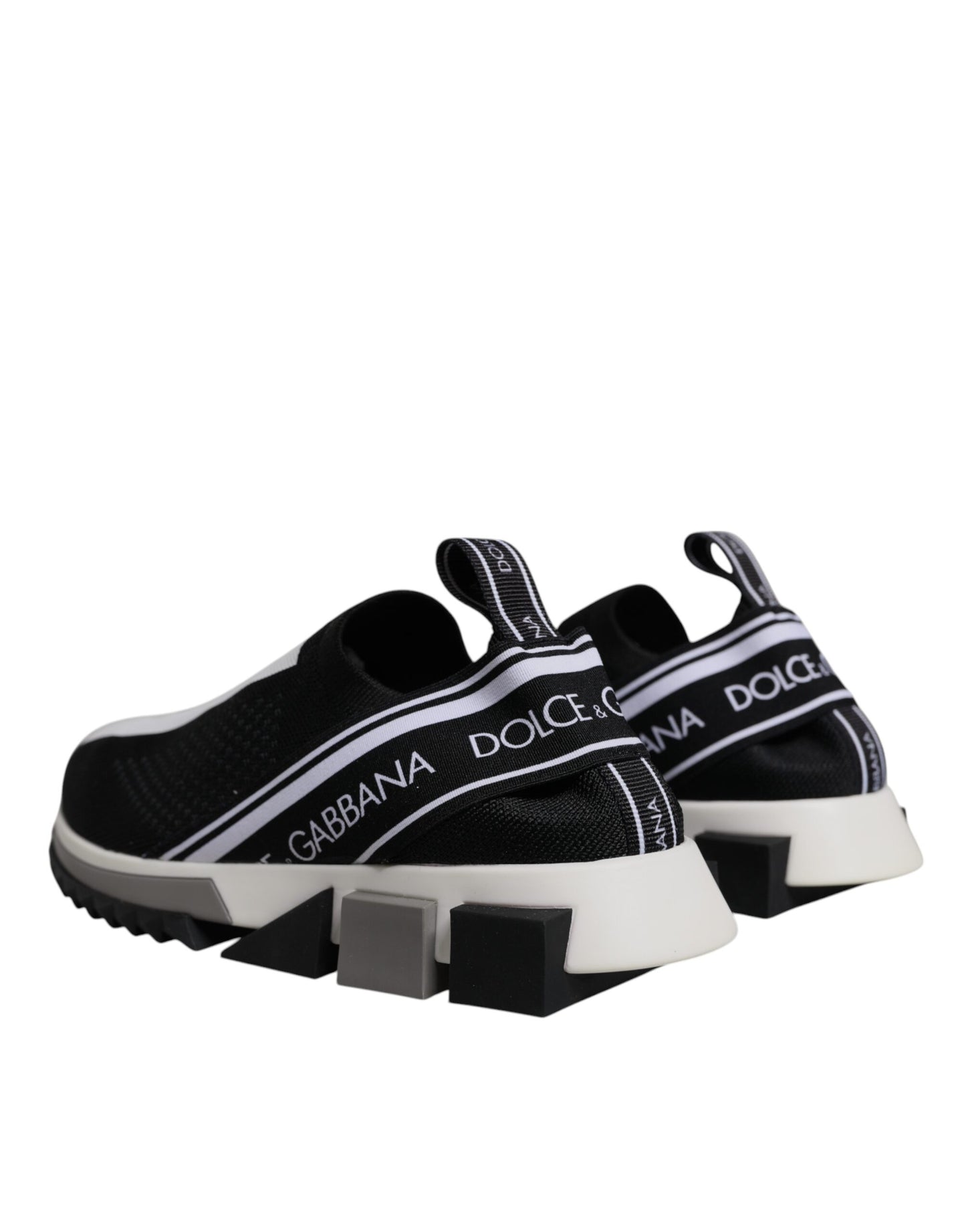 Dolce & Gabbana Black & White Slip On Sorrento Sneakers for Women