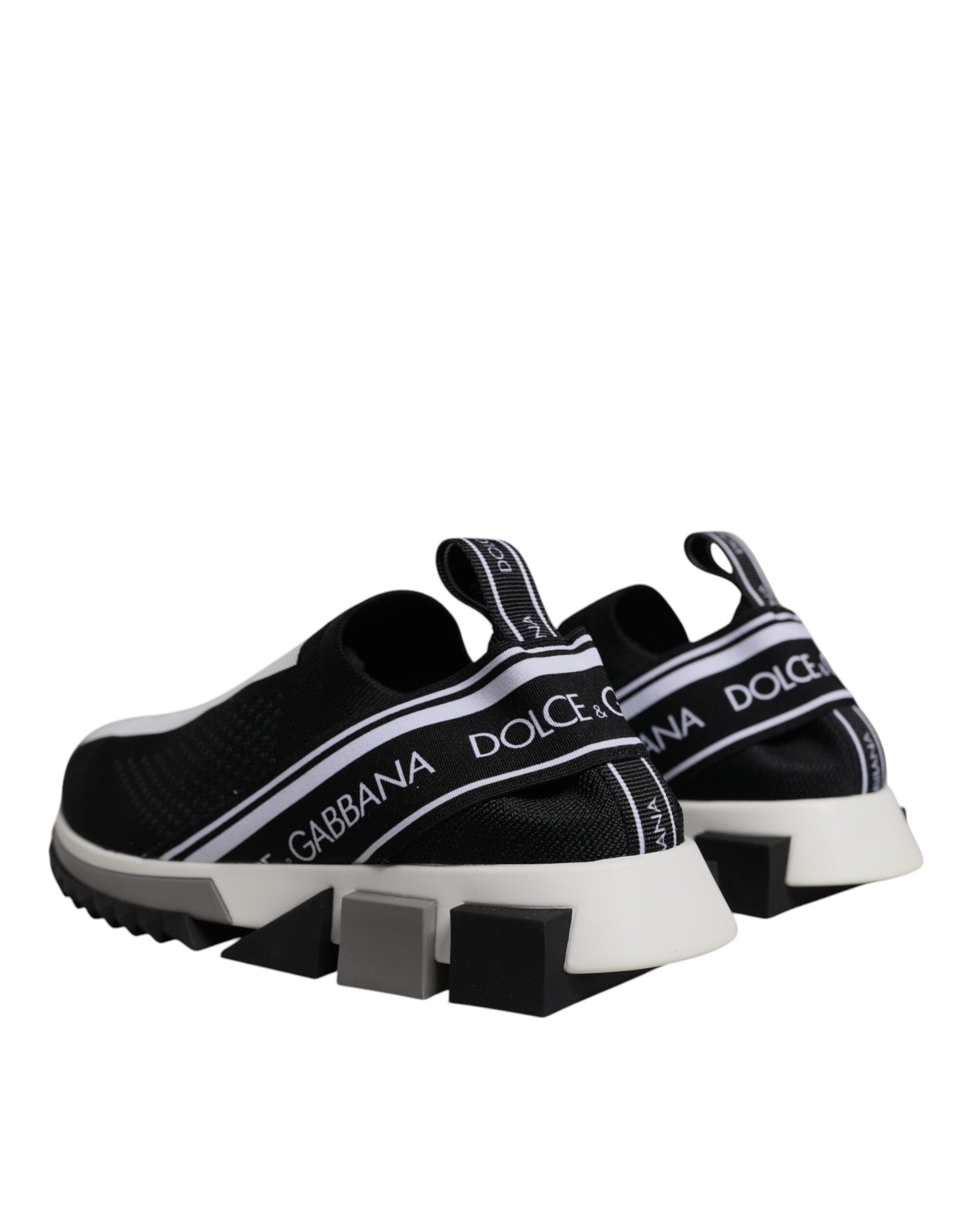 Dolce & Gabbana Black & White Slip On Sorrento Sneakers for Women