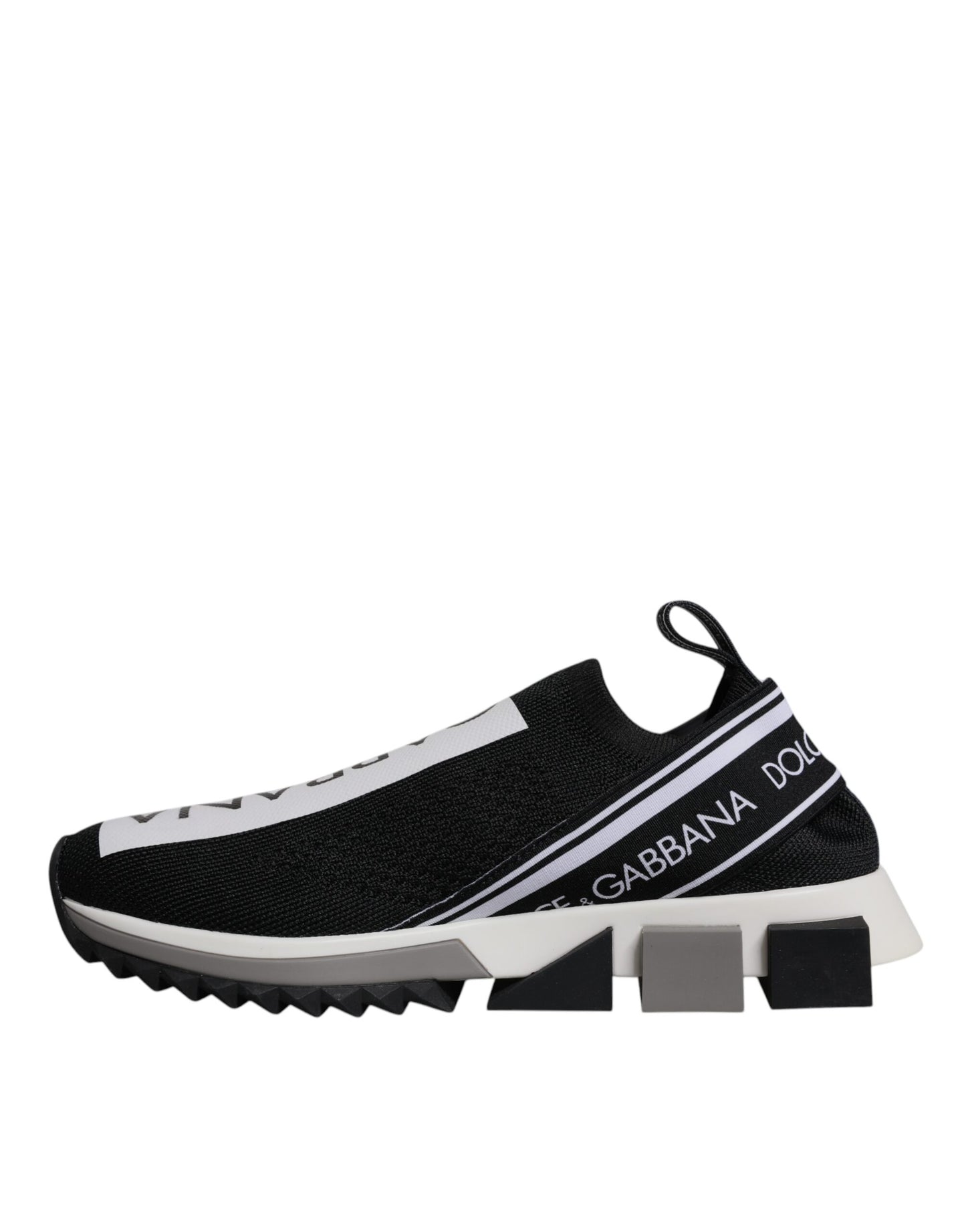 Dolce & Gabbana Black & White Slip On Sorrento Sneakers for Women