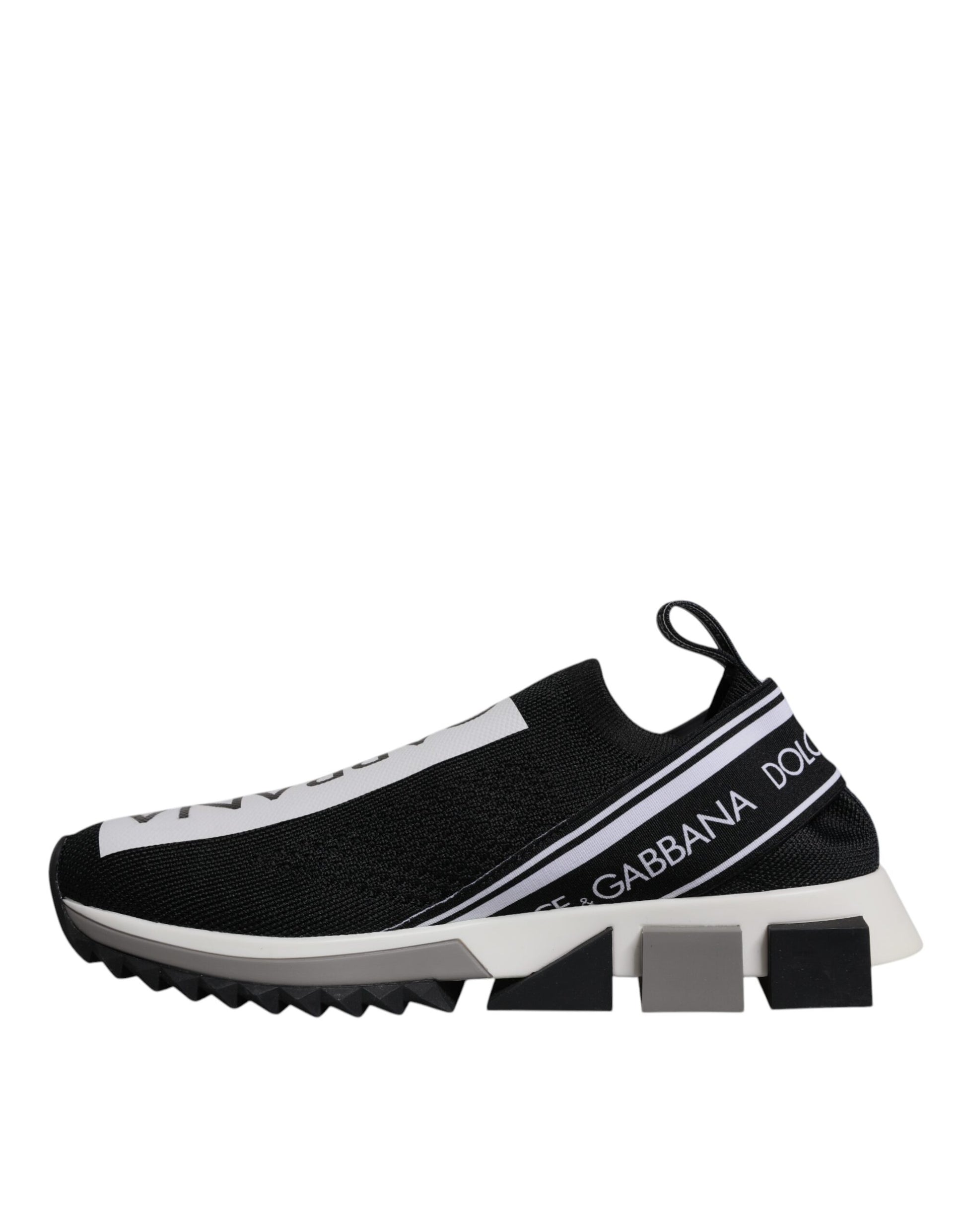 Dolce & Gabbana Black & White Slip On Sorrento Sneakers for Women