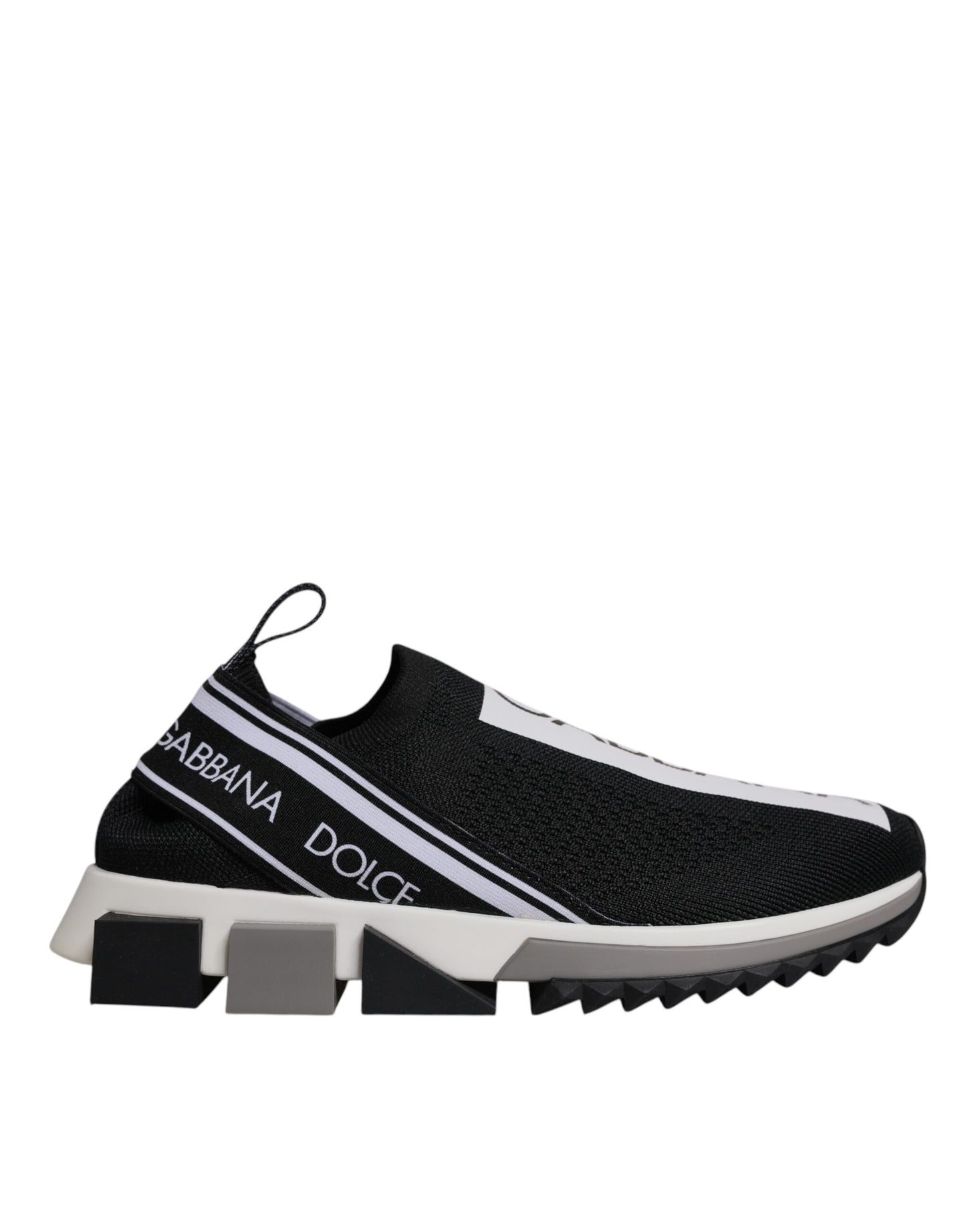 Dolce & Gabbana Black & White Slip On Sorrento Sneakers for Women