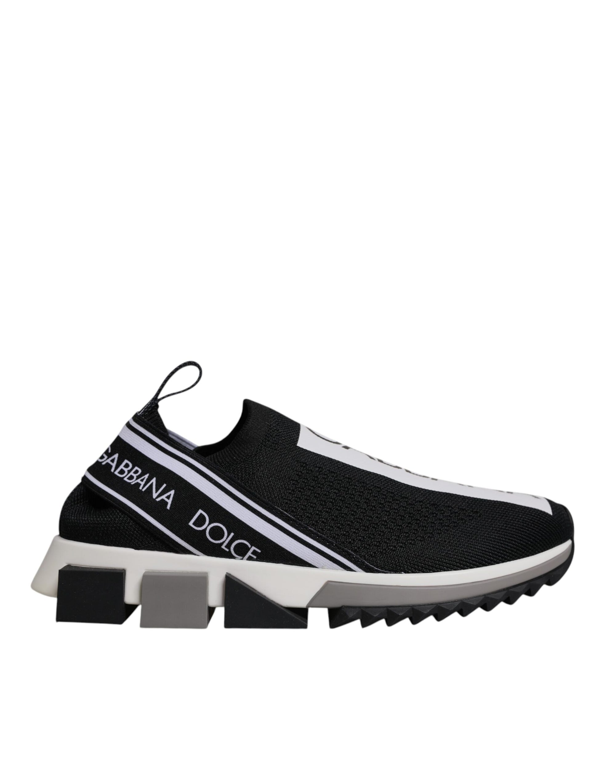Dolce & Gabbana Black & White Slip On Sorrento Sneakers for Women