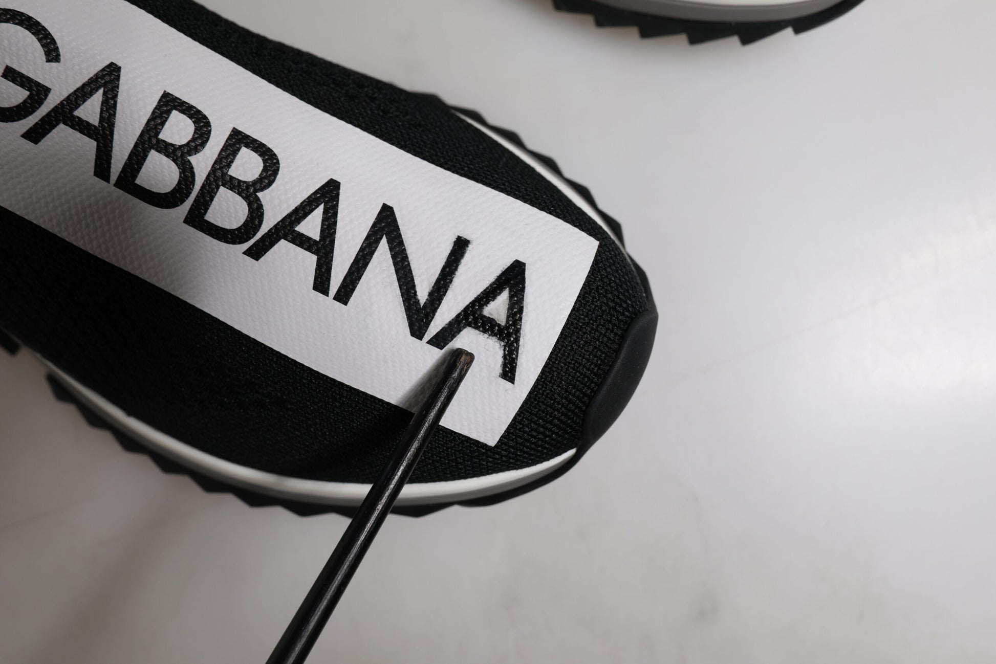 Dolce & Gabbana Black & White Slip On Sorrento Sneakers for Women