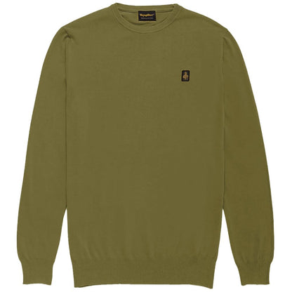 Refrigiwear Green Cotton Crewneck Sweater