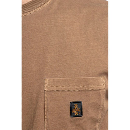 Refrigiwear Brown Cotton T-Shirt with Pocket