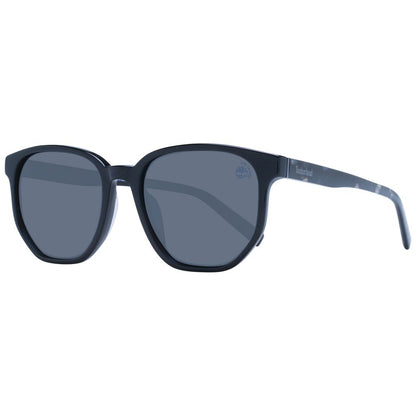 Timberland Men's Sunglasses – Black Round Frame with Grey Lenses