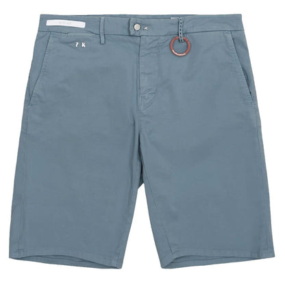 Tramarossa Light Blue Cotton & Linen Blend Shorts for Men