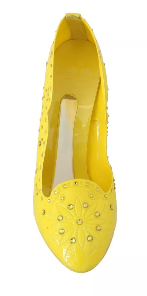 Dolce & Gabbana CINDERELLA Yellow Crystal Heels