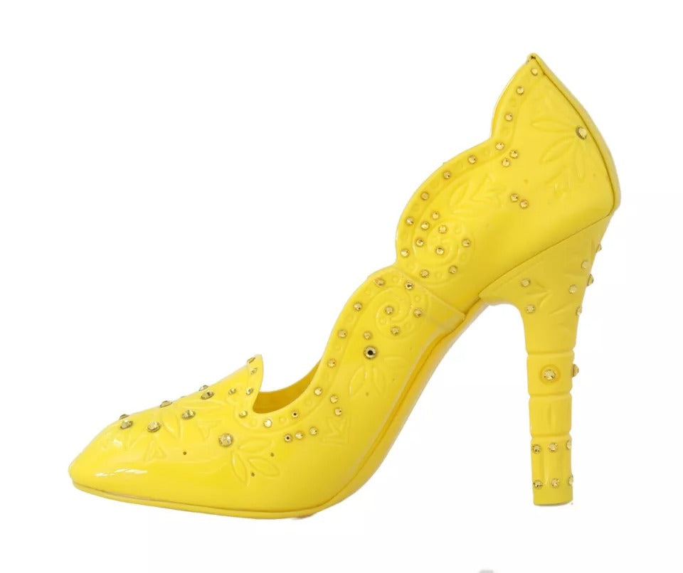 Dolce & Gabbana CINDERELLA Yellow Crystal Heels