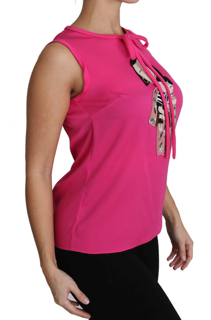  - Elegant Pink Silk Family Tank Top Shirt