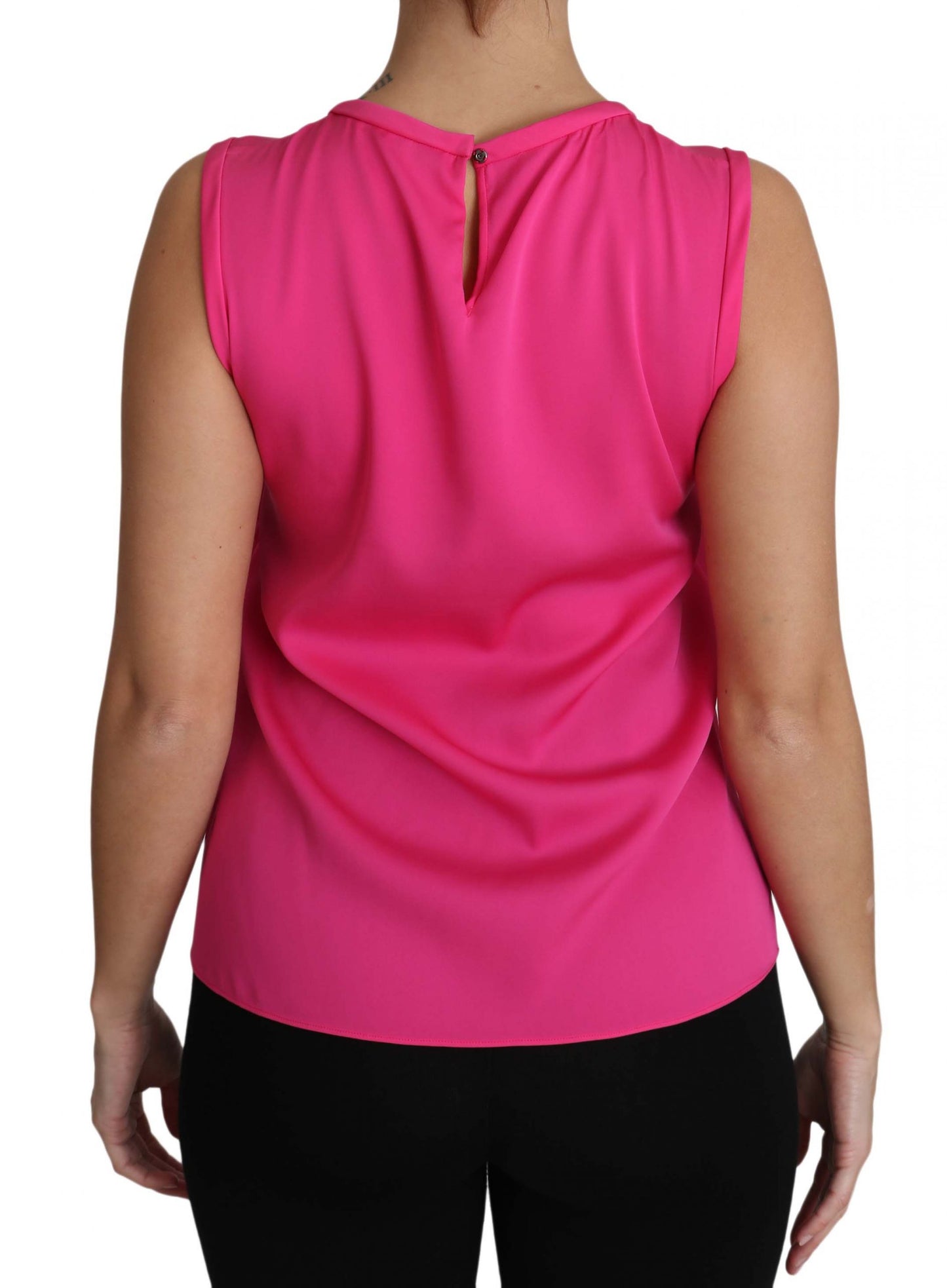  - Elegant Pink Silk Family Tank Top Shirt