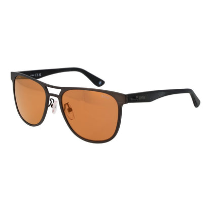 BMW Gray Men’s Sunglasses – Gunmetal Aviator Frame with Orange Lenses, 56mm