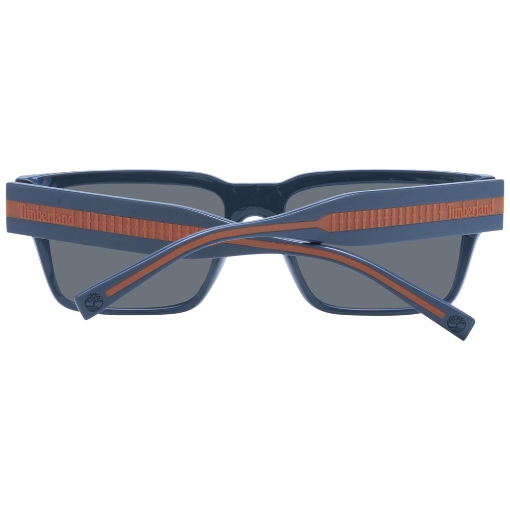 Timberland Men’s Sunglasses – Grey Rectangle Frame with Polarized Lenses, 56mm