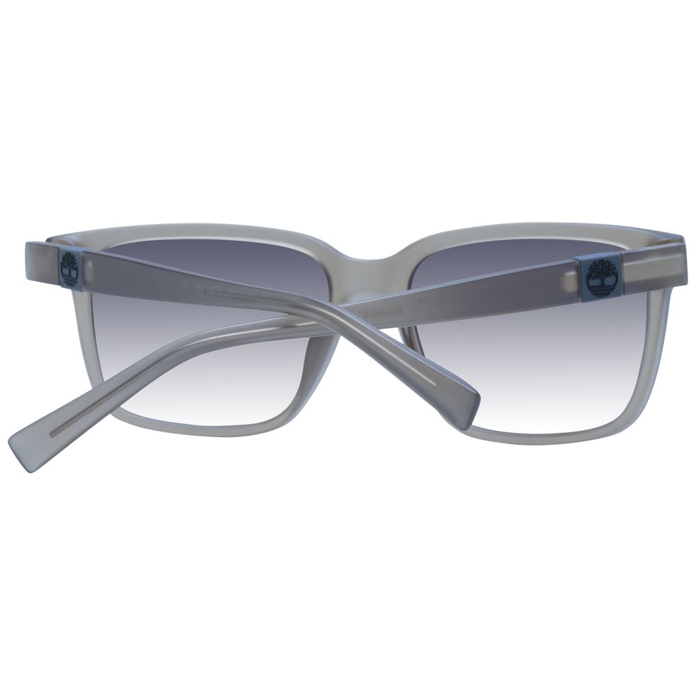 Timberland Men’s Sunglasses – Gray Square Frame with Polarized Gradient Lenses, 57mm
