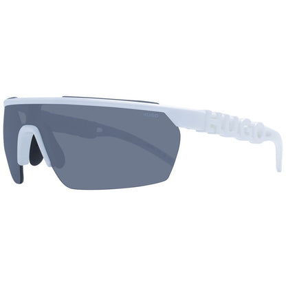 Hugo Boss White Men’s Sunglasses – Chic Mono Lens with Grey Lenses, 99mm
