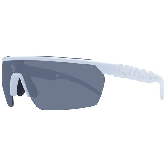 Hugo Boss White Men’s Sunglasses – Chic Mono Lens with Grey Lenses, 99mm