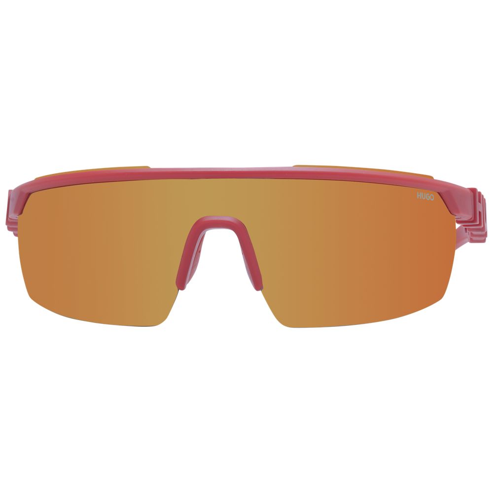 Hugo Boss Red Men’s Sunglasses – Red Frame with Grey Mirrored Lenses, 99mm